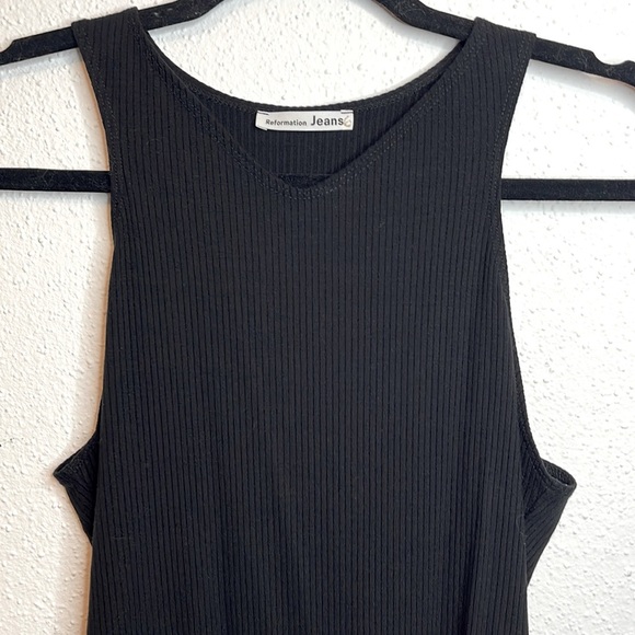 Reformation Jeans Black Sleeveless Bodysuit Size Large - Picture 2 of 6